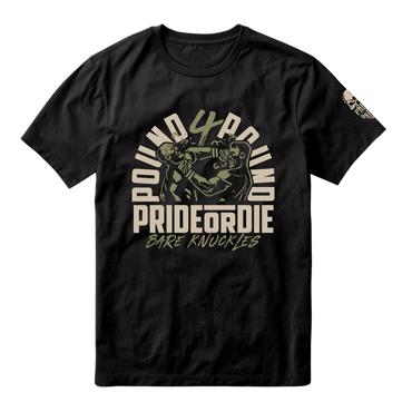 PRiDEorDiE bare knuckles T-Shirt -black